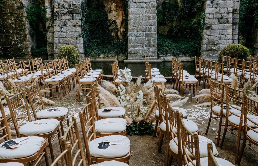 Cerimónia de casamento de Outono